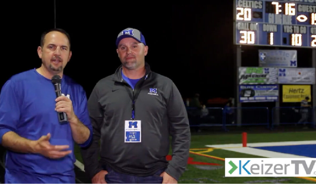 A snapshot from Keizer TV with Jason Flores of Celtic Homes to discuss in 2015 about the new McNary High School Scoreboard